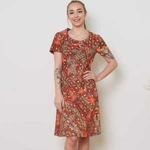 Retro Style Dress in African Print High Quality